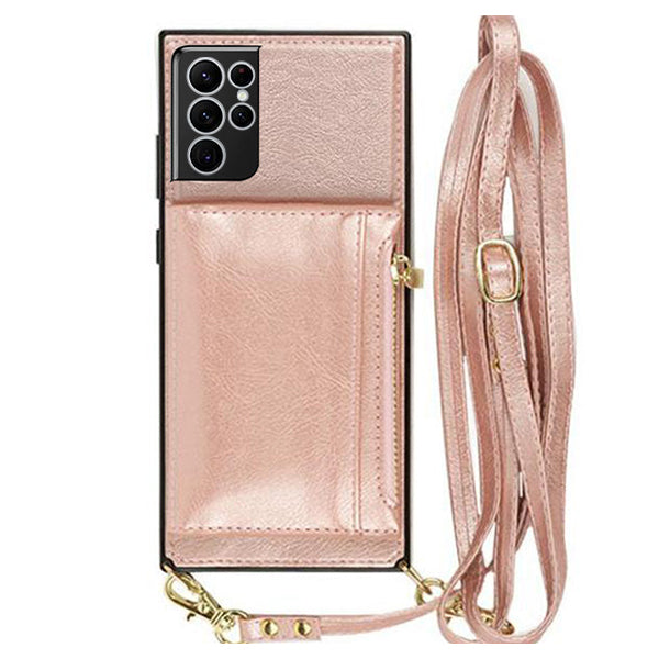 Crossbody Pouch Rose Gold Case Samsung S23 Ultra