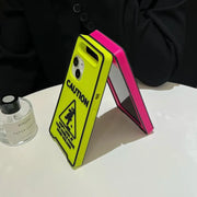 Caution Sign Neon Green Silicone Skin iPhone 13 Pro Max