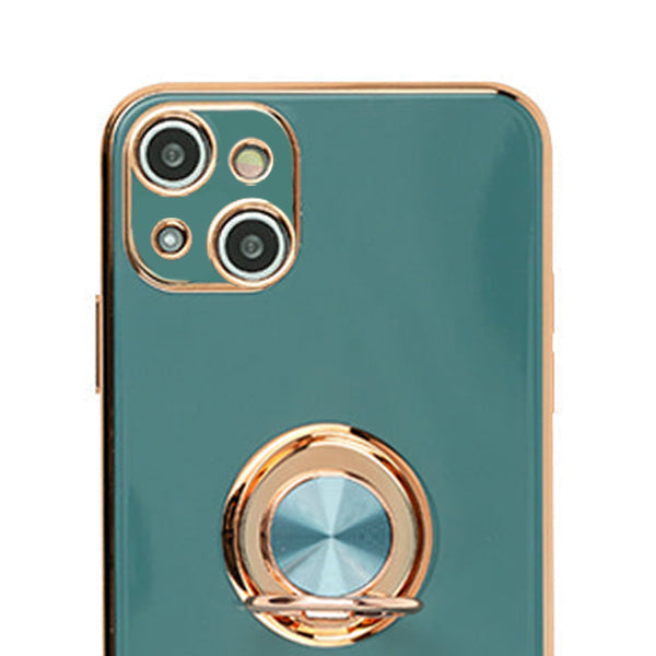 Free Air Ring Dark Green Chrome Case Iphone 15 Plus