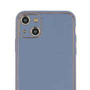 Leather Style Purple Gold Case Iphone 16