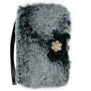 Fur Detachable Wallet Grey Samsung S23 Plus