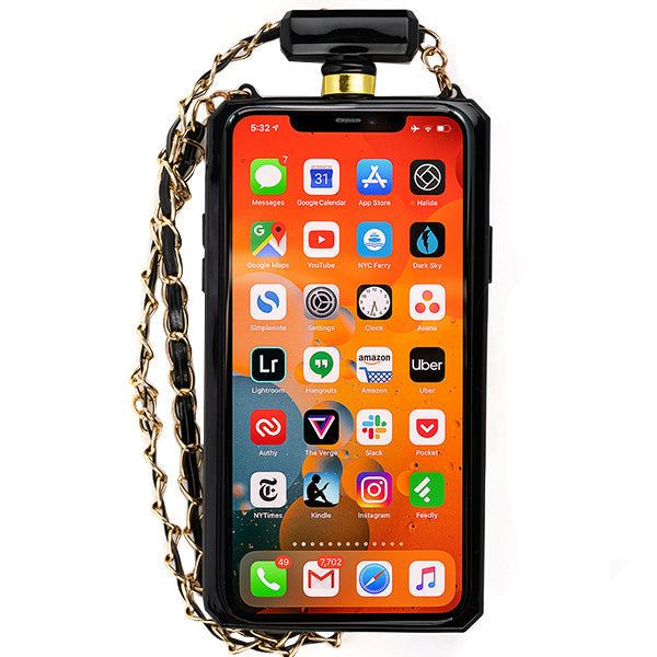 Handmade Bling Black Bottle Case IPhone 15 Pro Max