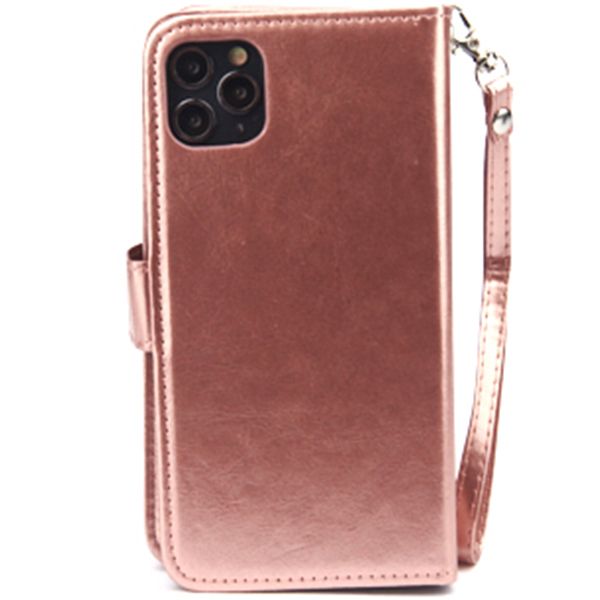 Handmade Detachable Bling Pink Flower Wallet IPhone 15