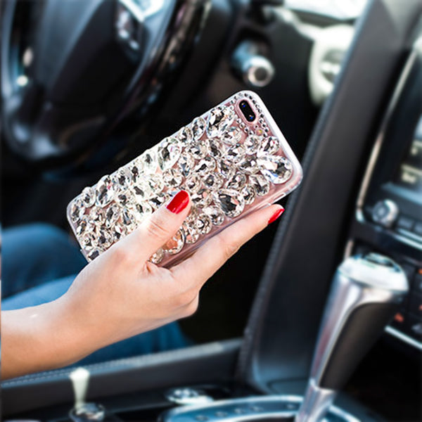 Handmade Bling Silver Case IPhone 15