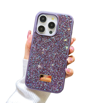 Purple Bling Rhinestone Crystal Case Iphone 14 Pro