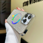 Silver Bling Rhinestone Magsafe Case Iphone 15 Pro