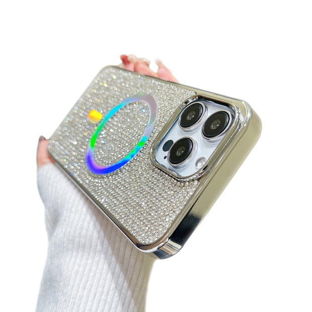 Silver Bling Rhinestone Magsafe Case Iphone 12 Pro Max