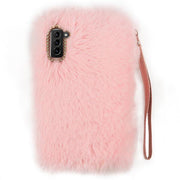 Fur Light Pink Wallet Detachable Samsung S23 Plus