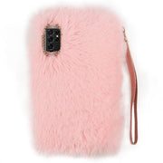 Fur Light Pink Wallet Detachable Samsung S24 Ultra