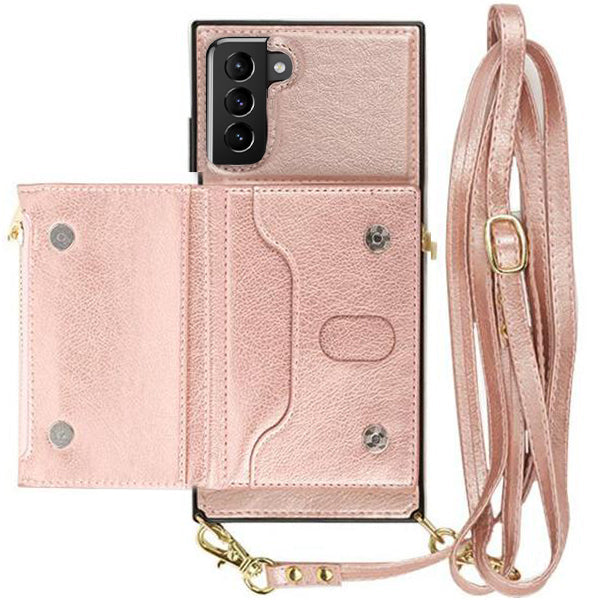 Crossbody Pouch Rose Gold Case Samsung S24