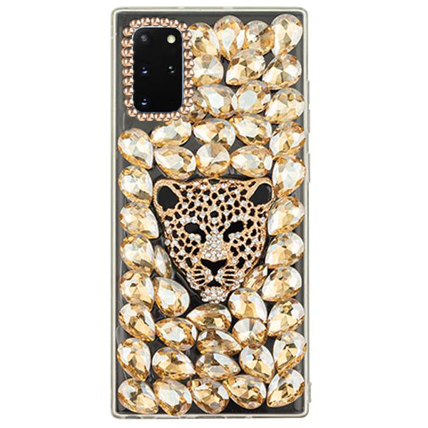 Handmade Cheetah Gold Bling Case S20 Plus