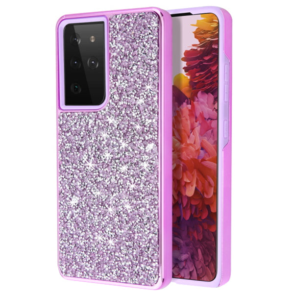 Hybrid Bling Case Purple Samsung S21 Ultra