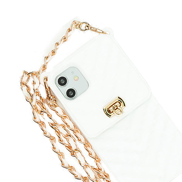 CrossBody Silicone Pouch White Iphone 11