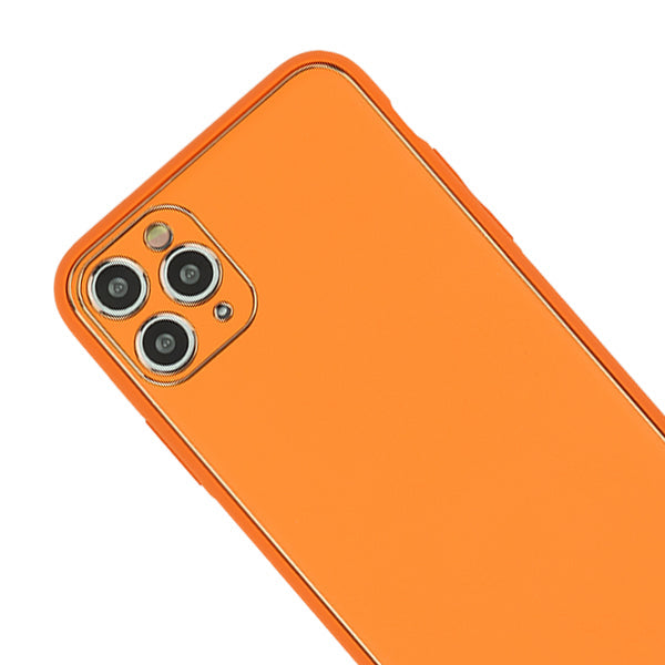Leather Style Orange Gold Case Iphone 12 Pro Max