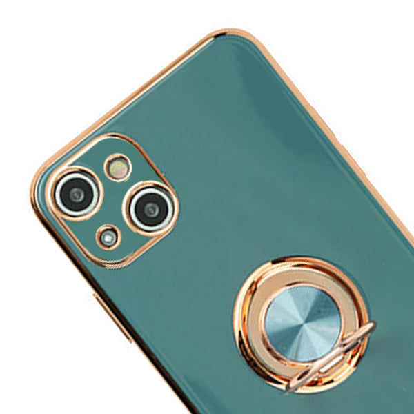 Free Air Ring Dark Green Chrome Case Iphone 13 Mini
