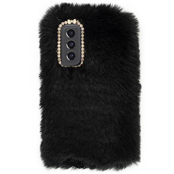 Fur Case Black Samsung S21 FE