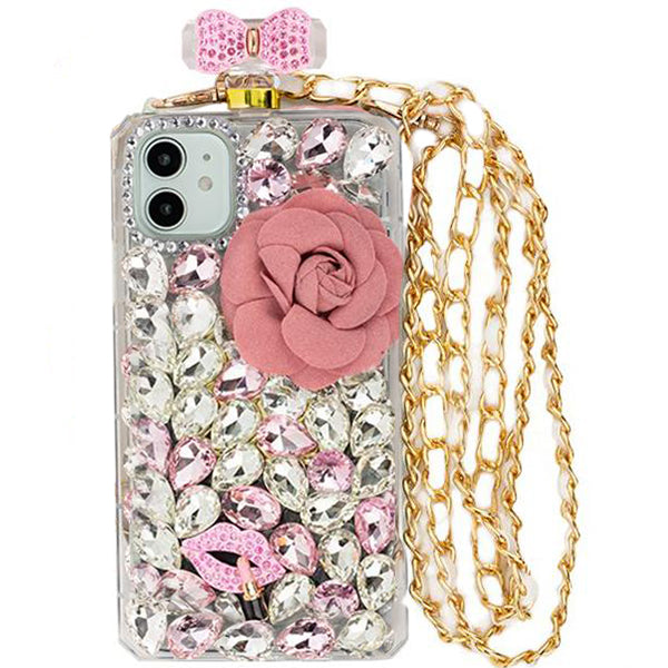Handmade Bling Pink Flower Case Iphone 12 Mini
