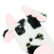 Cow Black White Fur Case  Iphone 13