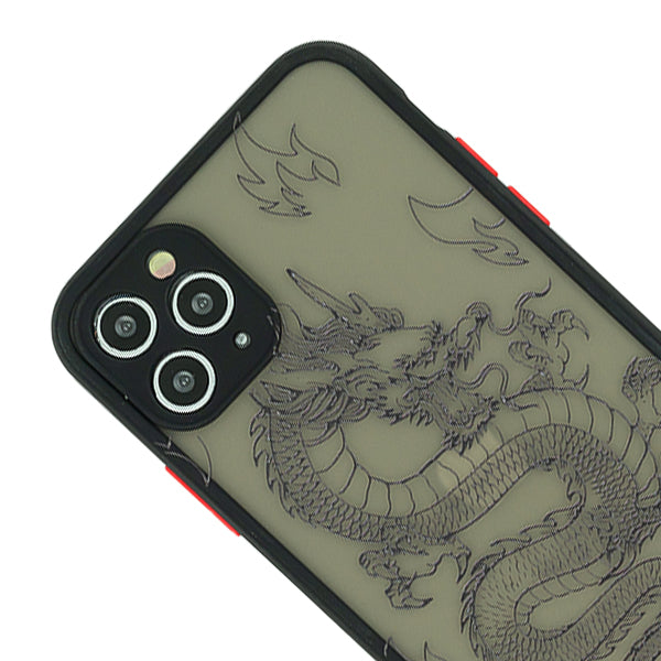 Dragon Clear Black Case Iphone 12/12 Pro