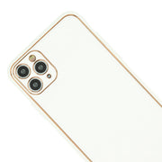 Leather Style White Gold Case Iphone 12/12 Pro
