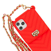 CrossBody Silicone Pouch Red Iphone 12 Pro Max