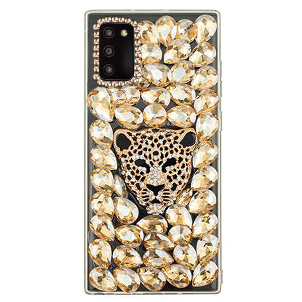 Handmade Cheetah Gold Bling Case Samsung A0S3