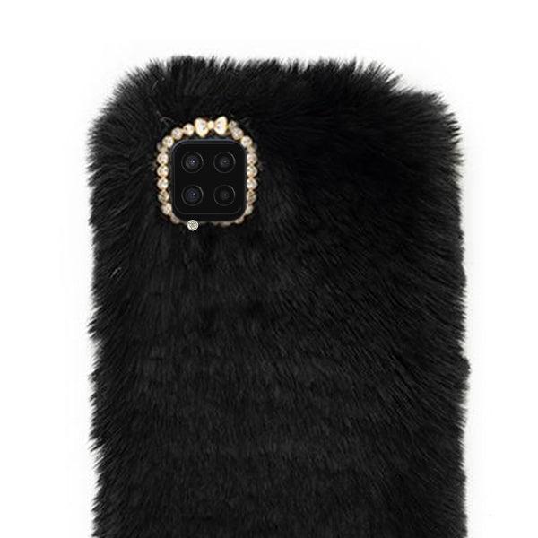 Fur Case Black Samsung A42 5G