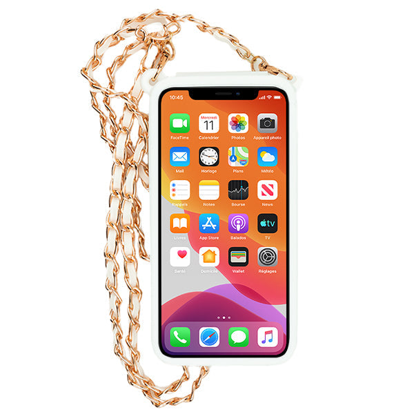 CrossBody Silicone Pouch White Iphone 11 Pro