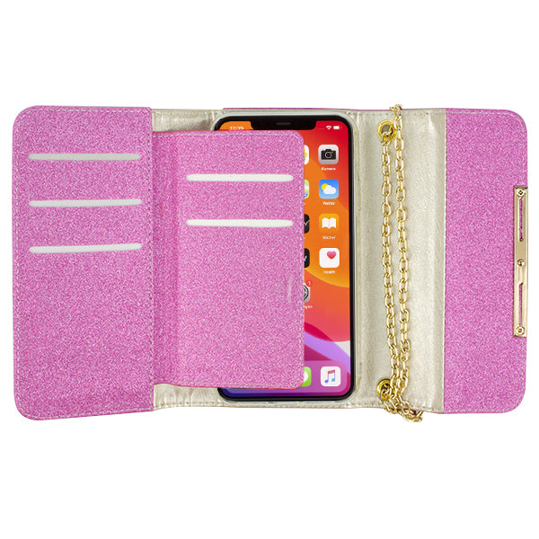 Glitter Detachable Purse Hot Pink Iphone 11 Pro