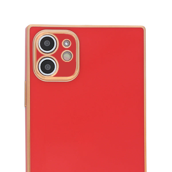Free Air Box Square Skin Red Case Iphone 12 Mini