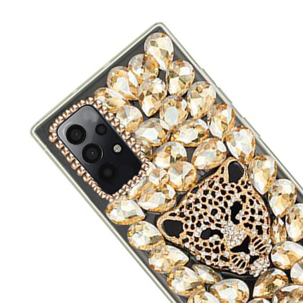 Handmade Cheetah Gold Bling Case Samsung A32 5G