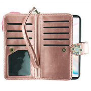 Handmade Pink Flower Bling Wallet Note 10 Plus