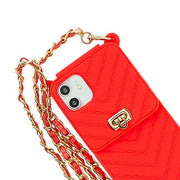 CrossBody Silicone Pouch Red Iphone 11