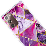 Marble Purple Shaped Hybrid Case Samsung Note 20