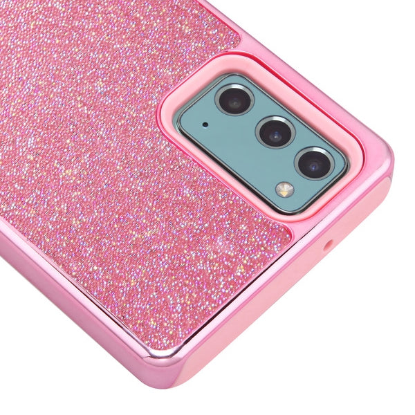 Hybrid Chrome Bling Pink Case Samsung Note 20