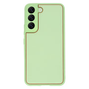 Leather Style Mint Green Gold Case Samsung S22 Plus