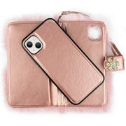 Fur Wallet Detachable Light Pink IPhone 14