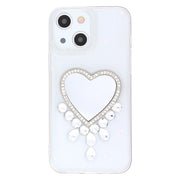 Bling Heart Mirror Clear Case Iphone 13