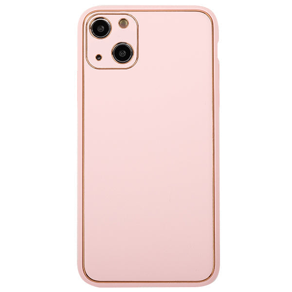 Leather Style Light Pink Gold Case IPhone 13 Mini