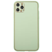 Leather Style Mint Green Gold Case IPhone 14 Pro Max