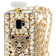 Handmade Cheetah Gold Bling Bottle Samsung S9