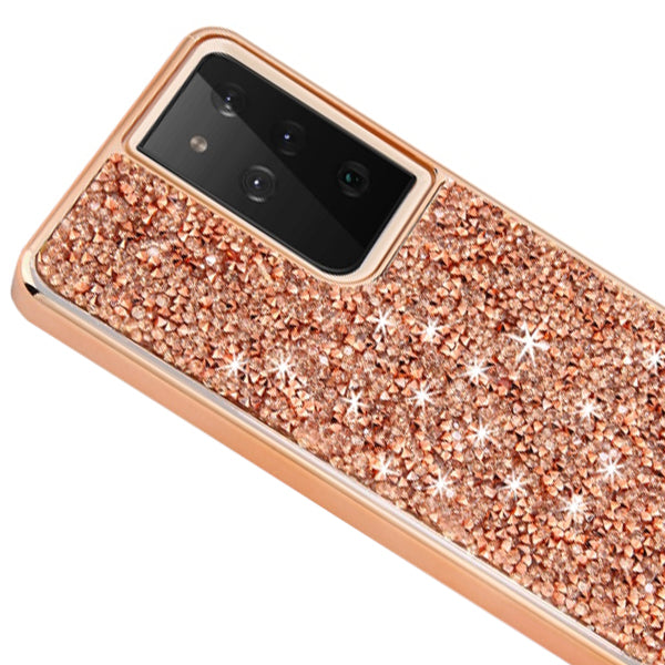 Hybrid Bling Case Rose Gold Samsung S21 Ultra