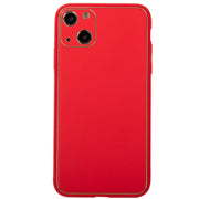 Leather Style Red Gold Case IPhone 14