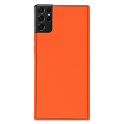 Leather Style Orange Gold Case Samsung S21 Ultra