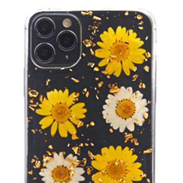 Real Flowers Yellow Flake Case Iphone 11 Pro Max