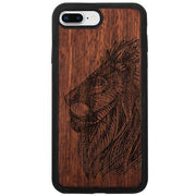 Real Wood Lion Iphone 7/8 Plus