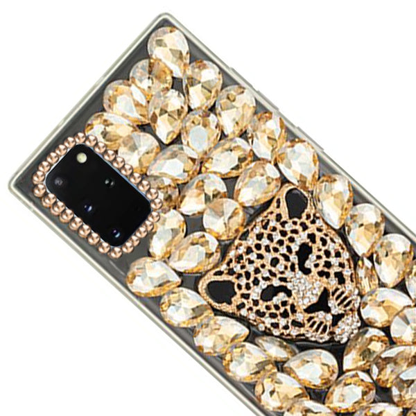 Handmade Cheetah Gold Bling Case S20 Plus