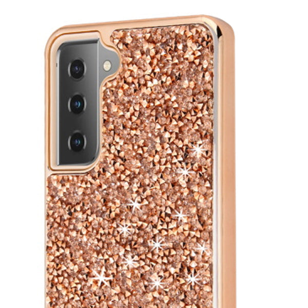Hybrid Bling Case Rose Gold Samsung S22