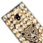 Handmade Cheetah Bling Gold Case Samsung J7 2018