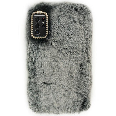 Fur Grey Case Samsung S21 Ultra